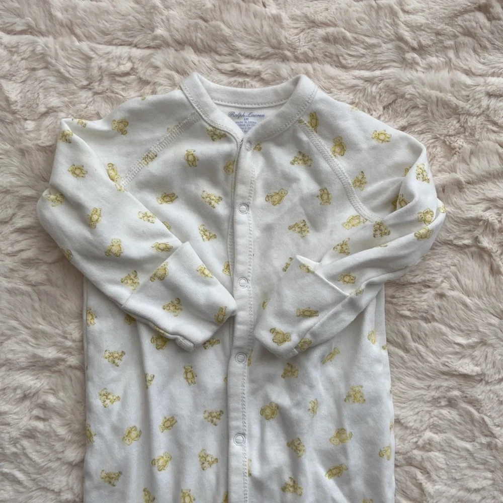 Ralph Lauren Bear Snap Pajama Sleeper